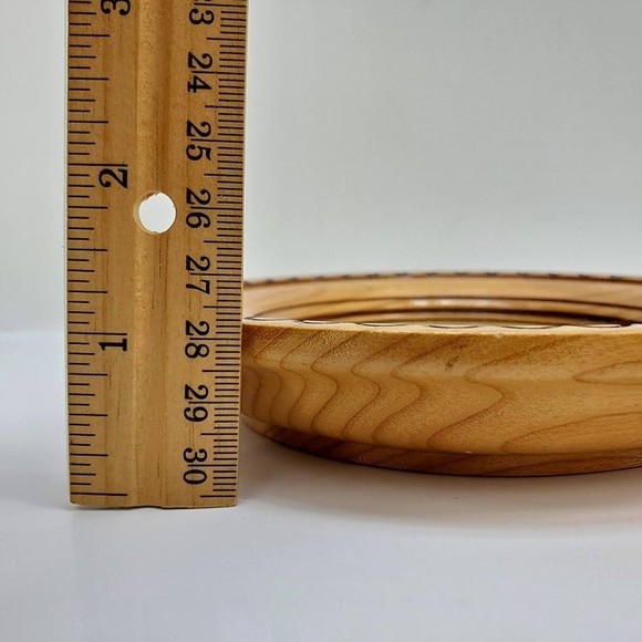 Vintage Hummel Wood Burned Round Frame Wall Hanging - Picture 6 of 8